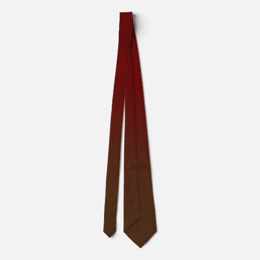 Modern Burgundy Brown Ombre Stropdas (Achterkant)