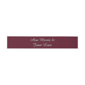 Modern Burgundy Calligraphy Personalized Names Uitnodigingen Wikkel (Vlak)