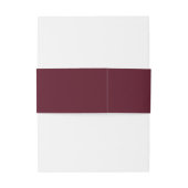 Modern Burgundy Calligraphy Personalized Names Uitnodigingen Wikkel (Achterkant Voorbeeld)