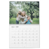 Modern Burgundy Custom Creëer je eigen foto Kalender (Mar 2027)