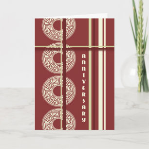 Modern Burgundy Employee Jubileum Card Kaart