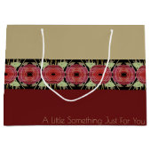 Modern Burgundy Floral Groot Cadeauzakje (Voorkant)