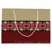 Modern Burgundy Floral Groot Cadeauzakje (Achterkant)