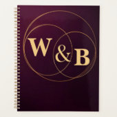 Modern Burgundy Geometric Frame Planner (Voorkant)