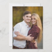 Modern Burgundy Gold Agate Marble Photo Wedding Kaart (Achterkant)