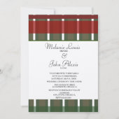Modern Burgundy Green White Kraft Wedding Kaart (Voorkant)