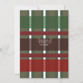 Modern Burgundy Green White Kraft Wedding Kaart (Achterkant)