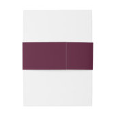 Modern Burgundy Leafy Crest Monogram Weddenschap Uitnodigingen Wikkel (Achterkant Voorbeeld)