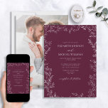 Modern Burgundy Minimal Leaf Photo Wedding Kaart<br><div class="desc">Het is tijd om je speciale dag te plannen, en we hebben alleen de trouwuitnodiging voor je. Onze moderne bruine bruidsschat is een perfecte uitnodiging voor koppels die een moderne, maar tijdloze blik willen. Het delicate leaf-lijnkunstmotief lijst de uitnodiging prachtig, terwijl de hand-breedgetrouwe kalligrafie een aanraking van elegantie toevoegt, en...</div>