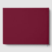 Modern Burgundy Minimalist Script Weddenschap Gastenboek (Achterkant)