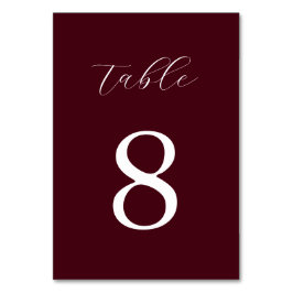 Modern Burgundy Minimalist Wedding  Kaart