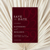 Modern Burgundy Minimalist Wedding Save The Date