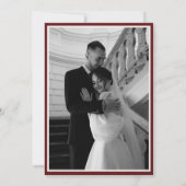 Modern Burgundy Old Money Wedding Save The Date (Achterkant)