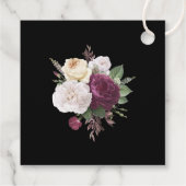 Modern Burgundy Peonies Wedding Welcome Label (Achterkant)