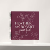 Modern Burgundy persoonlijke Floral Boho Wedding 3