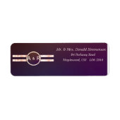 Modern Burgundy Pink Wedding Return Label (Voorkant)