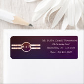 Modern Burgundy Pink Wedding Return Label (Insitu)