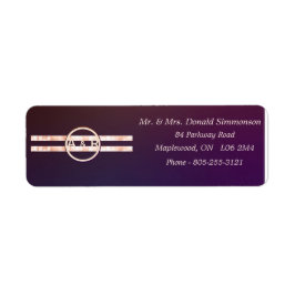 Modern Burgundy Pink Wedding Return Label