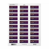Modern Burgundy Pink Wedding Return Label (Full Sheet)