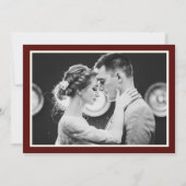 Modern Burgundy QR Code Wedding Thank You Card Kaart (Achterkant)
