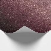 Modern Burgundy Red en Roos Gold Glitter Ombre Cadeaupapier (Hoek)