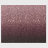 Modern Burgundy Red en Roos Gold Glitter Ombre Cadeaupapier (Vlak)