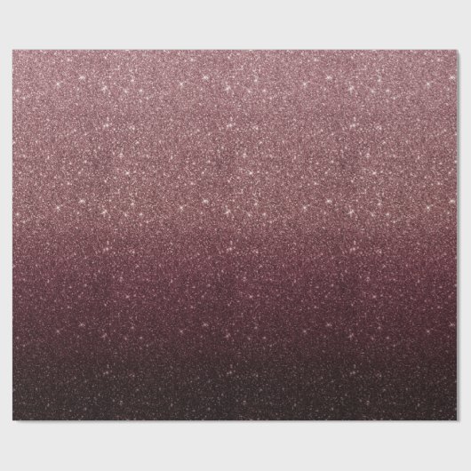 Modern Burgundy Red en Roos Gold Glitter Ombre Cadeaupapier (Vlak)