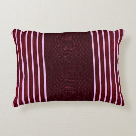 Modern Burgundy Reptile Skin & Stripe  Accent Kussen