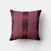 Modern Burgundy Reptile Skin & Stripe Kussen (Achterkant)