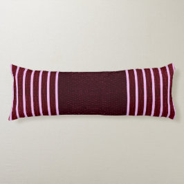 Modern Burgundy Reptile Skin & Stripe  Lichaamskussen