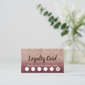 Modern Burgundy Roos Gold Faux Glitter Loyalty (Staand voorkant)