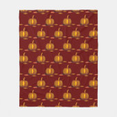 Modern Burgundy | Thanksgiving Pumpkin Fleece Deken (Voorkant)