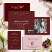 Modern Burgundy Wedding  Kaart