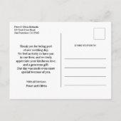 Modern Burgundy Wedding Thank You Photo Briefkaart (Achterkant)