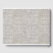 Modern Burlap Gastenboek (Achterkant)