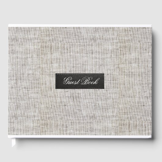 Modern Burlap Gastenboek (Voorkant)