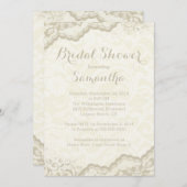Modern Burlap & Lace Bridal Shower Kaart (Voorkant / Achterkant)