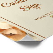 Modern Burnt Orange Sage Floral Custom Wedding Poster (Hoek)