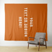 Modern Burnt Orange Wall Tapestry for Home Déco Wandkleed (In Situ (horizontaal))