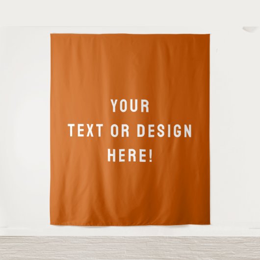 Modern Burnt Orange Wall Tapestry for Home Déco Wandkleed (Voorkant)