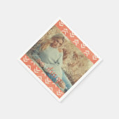 Modern Burnt Oranje Arrow Afstuderen papier Napkin Servet (Hoek)