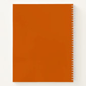 Modern Burnt Oranje Checklist Journal Notitieboek (Achterkant)