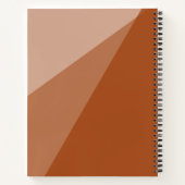 Modern Burnt Oranje Terra Cotta Monogram Notitieboek (Achterkant)