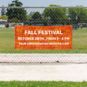 Modern Burnt Oranje Waterverf Herfst Festival Spandoek (Insitu)