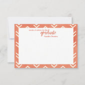 Modern Burnt Sinaasappel Arrows Woord van advies Kaart (Voorkant)