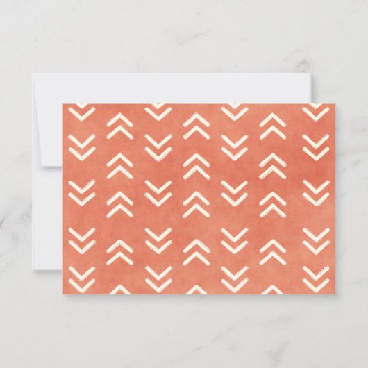 Modern Burnt Sinaasappel Arrows Woord van advies Kaart (Achterkant)