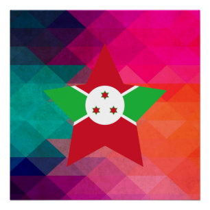 Modern Burundi-vlag Poster