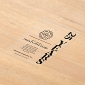 Modern Business 25th Anniversary Logo Acryl Uitnodigingen (Laagn)