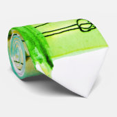 Modern Business Abstrac Oranje Green Stropdas (Opgerold)