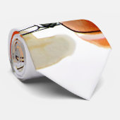 Modern Business Abstrac Pattern Watercol Oranje Stropdas (Opgerold)